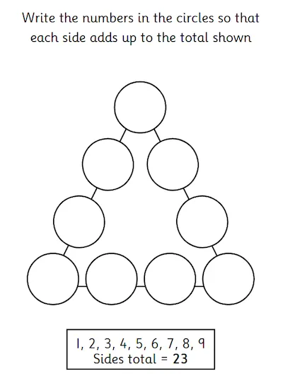 Triangle Addition Puzzle