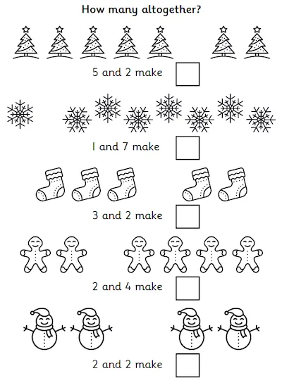 Addition to 10 - Christmas