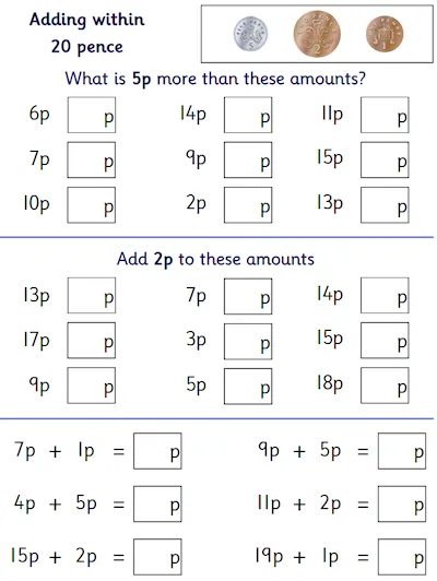 Adding Money Within 20p