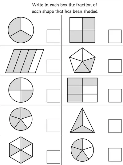 Identify Non-Unit Fractions of Shapes