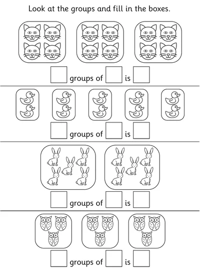 Recognising Groups in Early Multiplication, Animals