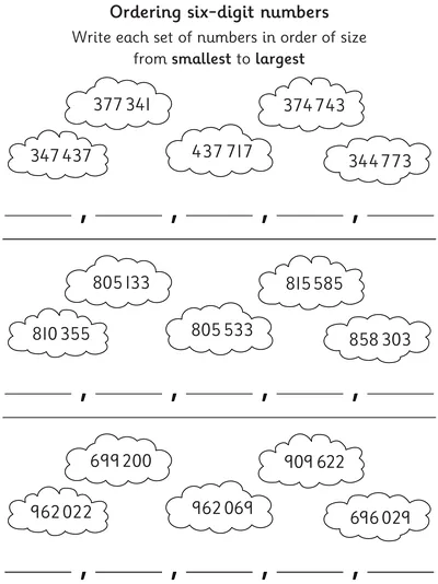 Ordering Six-Digit Numbers