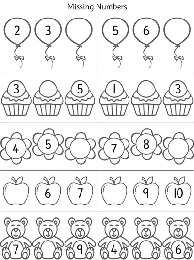 Missing Numbers within 10