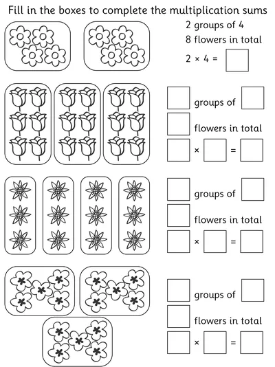 Recognising Groups in Early Multiplication, Flowers 