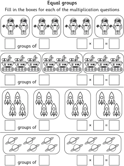 Recognising Groups in Early Multiplication, Space