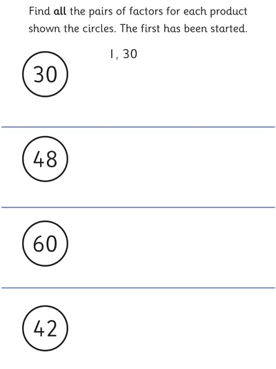 Factor Pairs