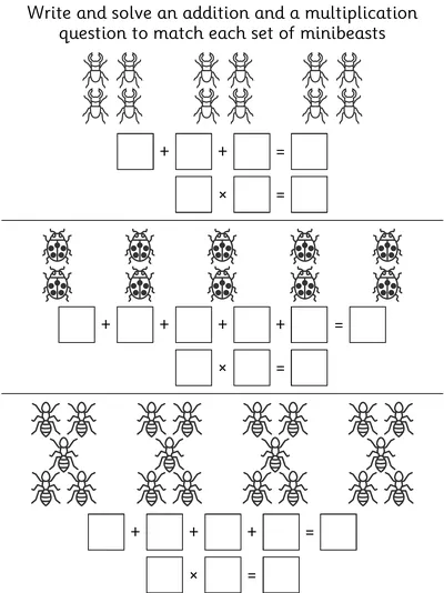 Minibeast-Themed Repeated Addition & Multiplication