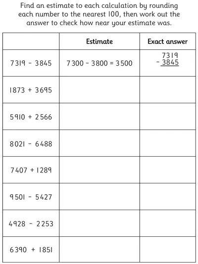 Use Rounding to Check Calculations