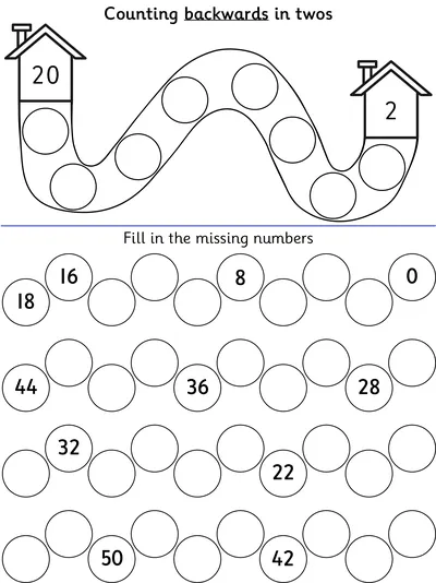 Counting Back in Multiples of Two