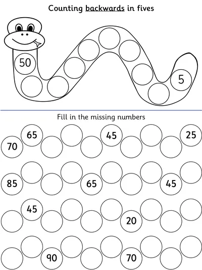 Counting Back in Multiples of Five