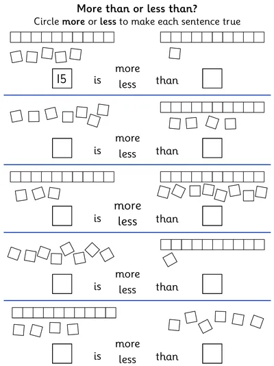 Counting and Comparing Numbers within 20