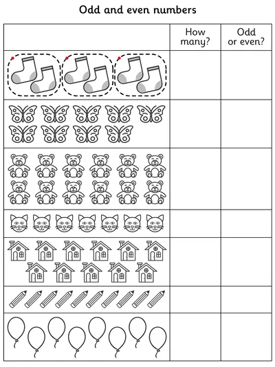 Count and Recognise Odd and Even Numbers within 12