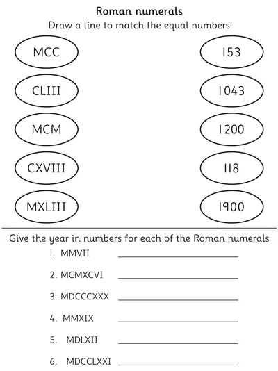 Using Roman Numerals