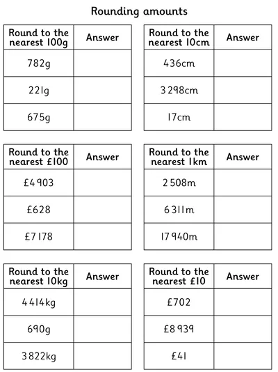 Rounding Whole Numbers in Context 