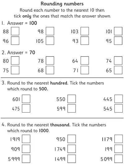 Rounding and Comparing Whole Numbers