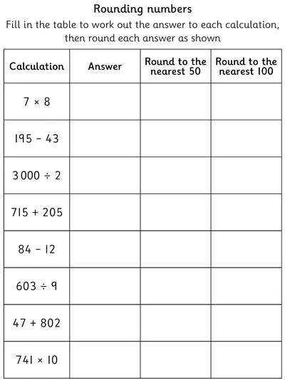 Rounding Answers to Calculations
