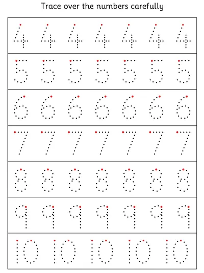 Number Formation 4 to 10