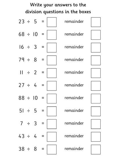 Division with Remainders, Mixed Divisors