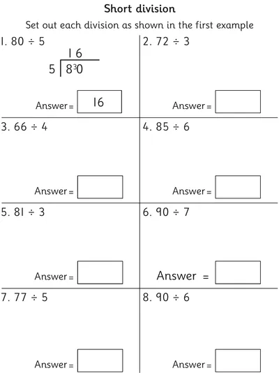 Dividing Two-Digit Numbers