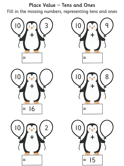 Addition to 20, Tens and Ones