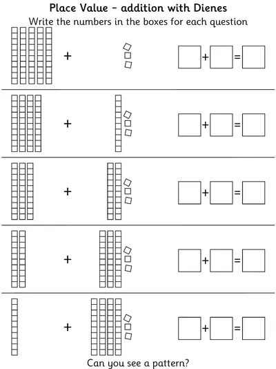 Recognising Partitioning in Addition, within 60