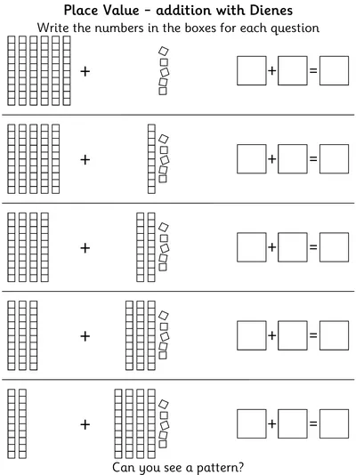 Recognising Partitioning in Addition, within 70