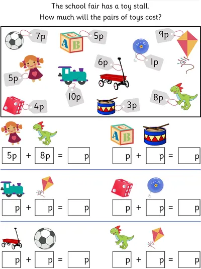 Addition of Money up to 20p