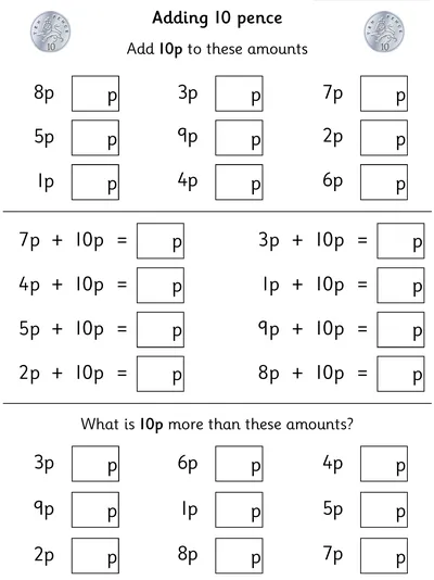 Adding 10p