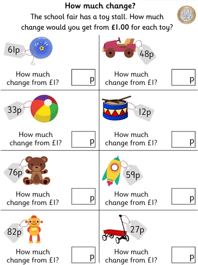 How Much Change from £1?