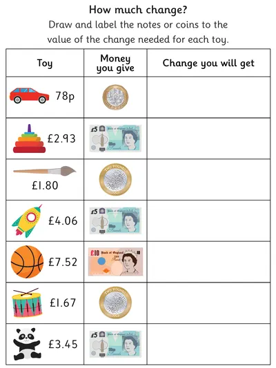 Finding and Drawing Change, Mixed Units