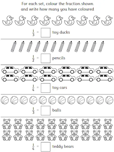 Finding and Recording Half, Thirds and Quarters