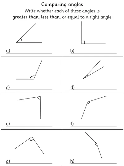 Comparing Angles