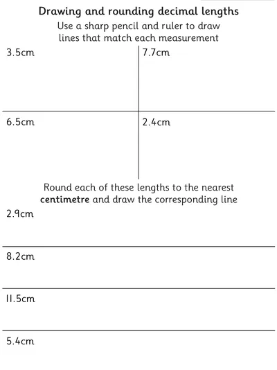 Drawing and Rounding Decimal Lengths
