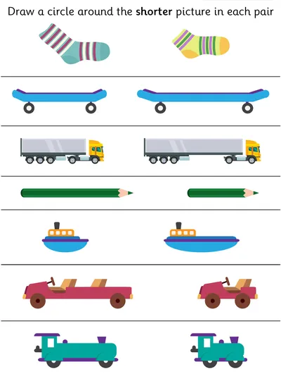 Comparing Lengths, Shorter