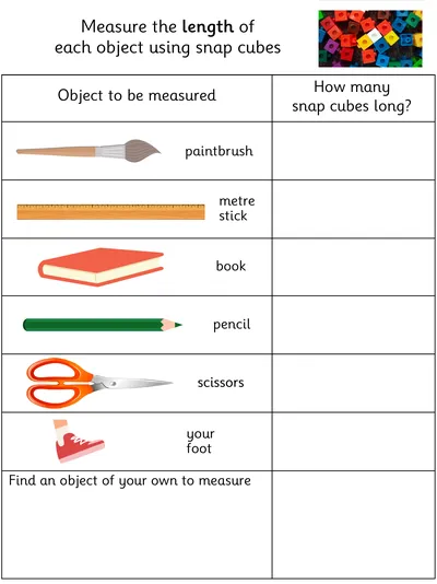 Measuring Lengths with Non-Standard Units, Practical