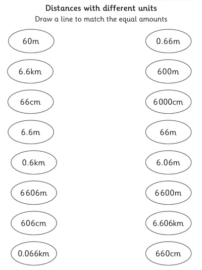 Convert and Match Metric Units of Length