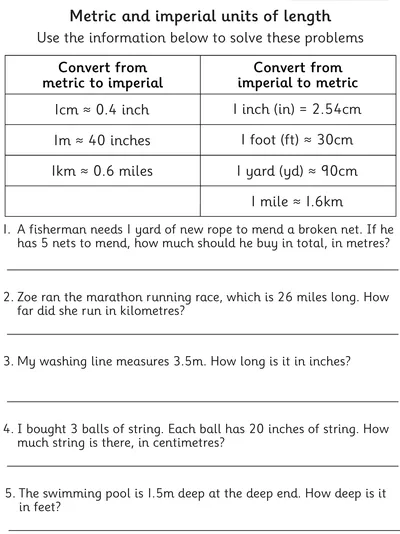 Convert between Metric and Imperial Units of Length