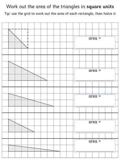 Finding the Area of Triangles Using a Squared Grid