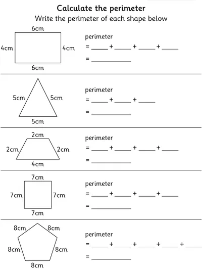 Find the Perimeter of Regular 2D Shapes