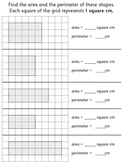 Calculating the Area and Perimeter of Rectangles, Cm