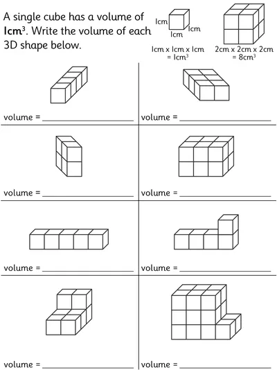 Record the Volume of Composite Solid Shapes, cm3