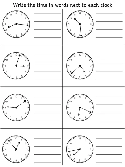 Read and Record Times to the Minute