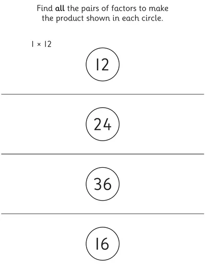 Finding Factor Pairs