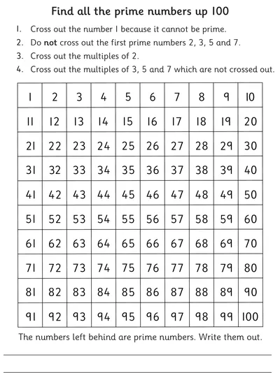Find Prime Numbers to 100