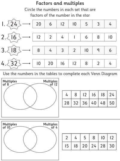 Factors and Multiples