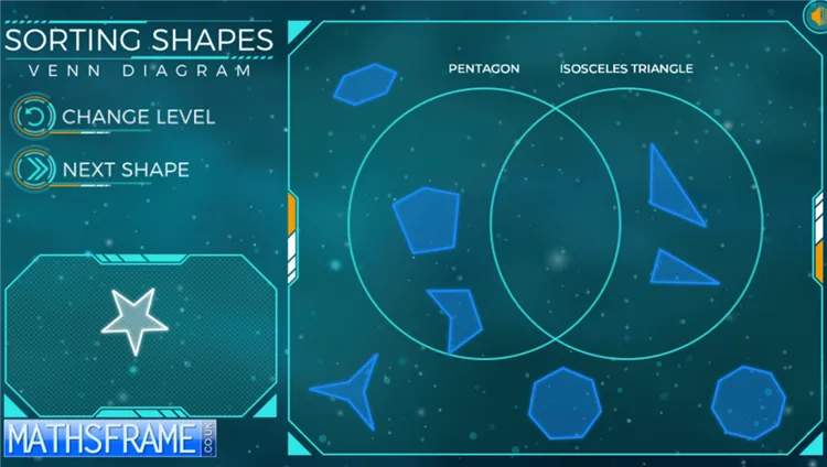Sorting Shapes on a Venn Diagram