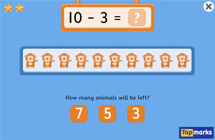 Subtraction to 10