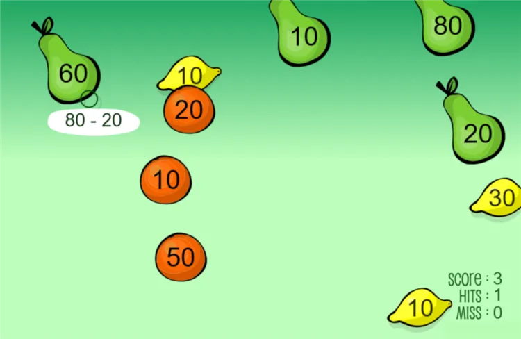 Fruit Splat Subtraction