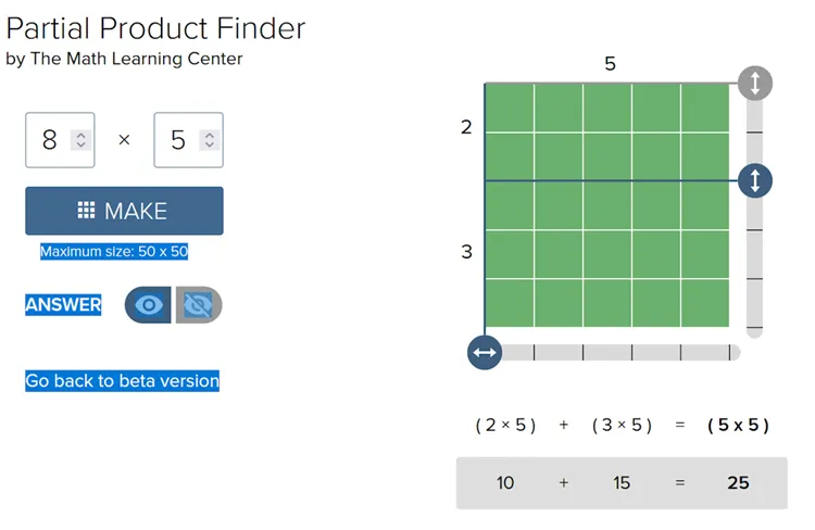 Partial Product Finder